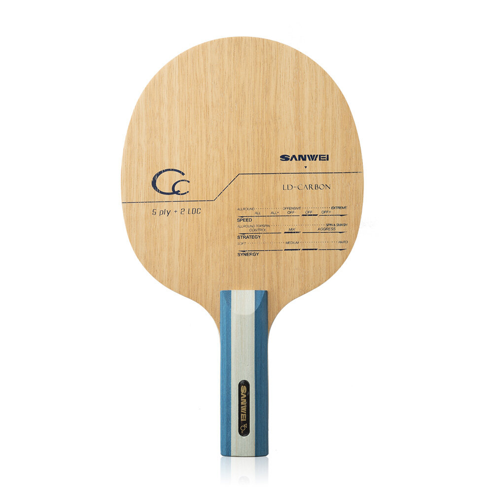 SANWEI CC CARBON Table Tennis  - đánh giá và giá Table Tennis Custom Bat