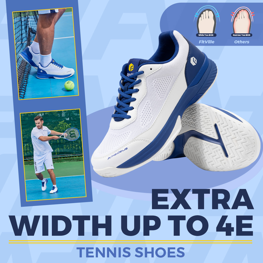 FitVille Extra Wide Pickleball - đánh giá và giá Table Tennis Shoes Asics