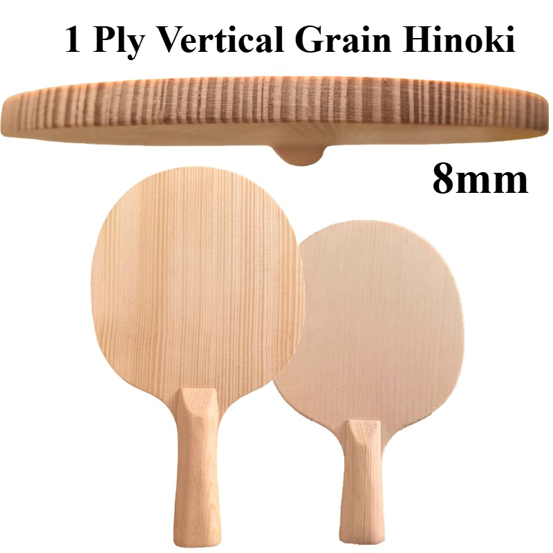 1-Ply 8mm Vertical Grain Hinok - đánh giá và giá Table Tennis Blades